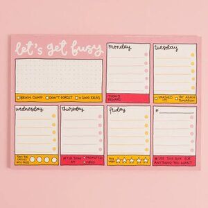 ($10) Weekly Planner - Let's Get Busy